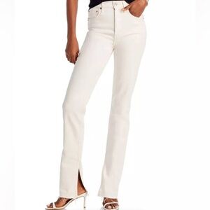 NWT Re/Done Vintage White Jeans Long High Rise Skinny Boot-cut Sz. 31